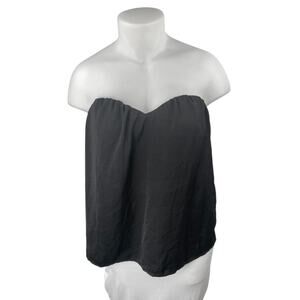 NEW Banana Republic Black Strapless Sweetheart Bandeau Tube Blouse Top Size XL